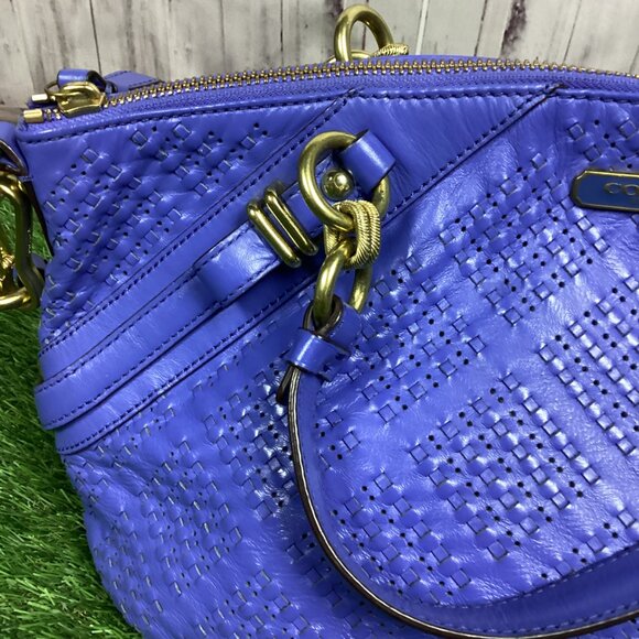 Coach Madison Crisscross Leather Sophia Satchel Shoulder Bag - Picture 3 of 14